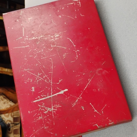 Vintage Hand Painted Metal Desk Organizer/Ink Well - Picture 8 of 10